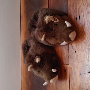 Plush Boar Slippers